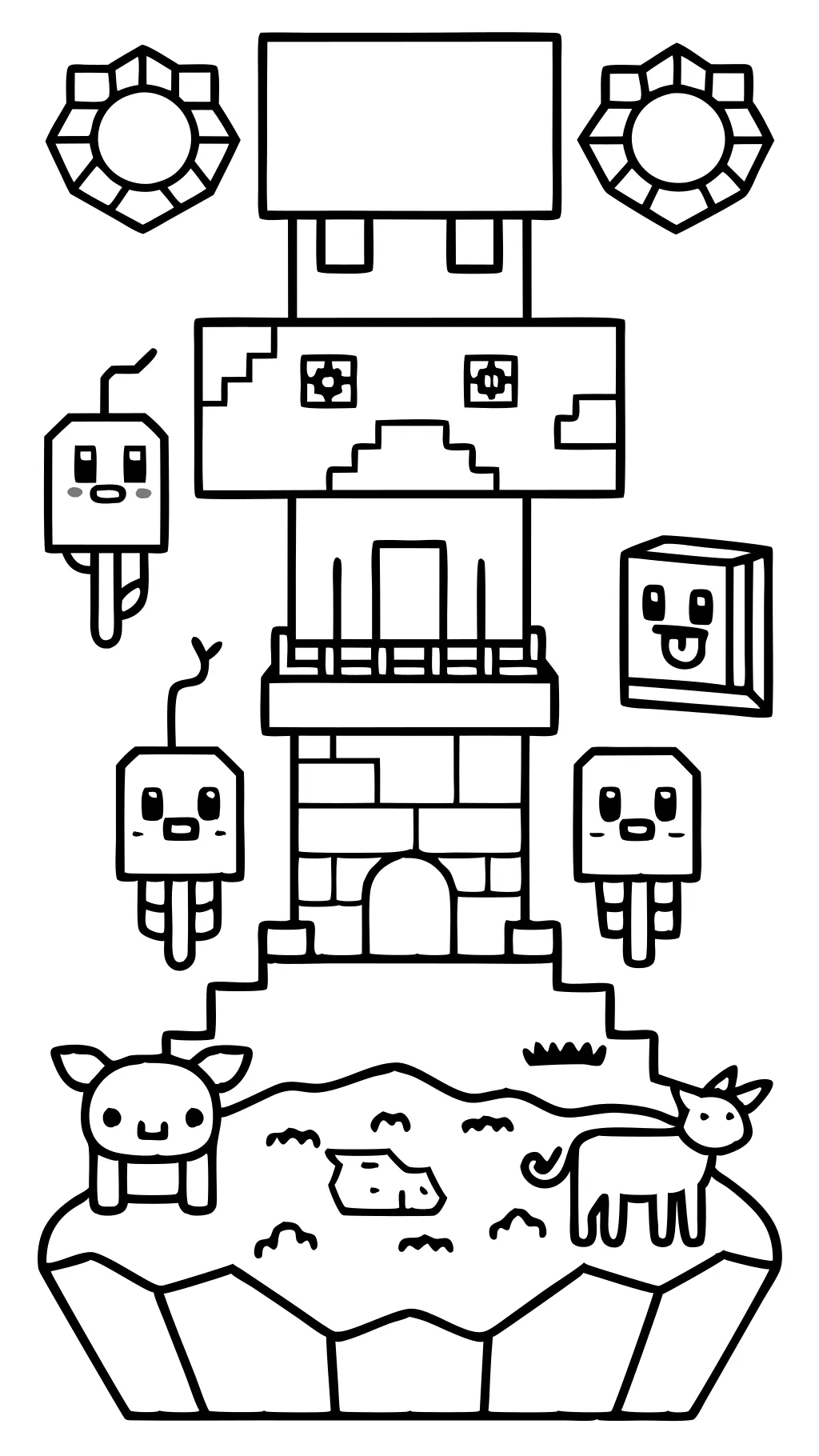 coloriage imprimable minecraft gratuit